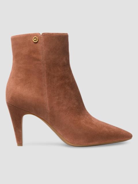 MICHAEL KORS Women's Daniela 76MM Suede Booties - Luggage