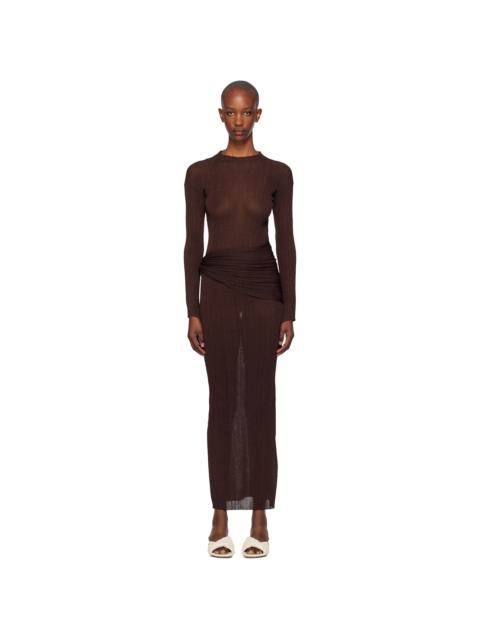 AYA MUSE Brown Steren Maxi Dress