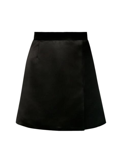A-line satin skirt
