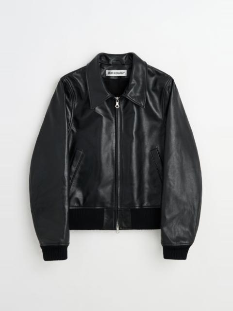 Our Legacy Radar Bomber Malleable Black Bull Hide