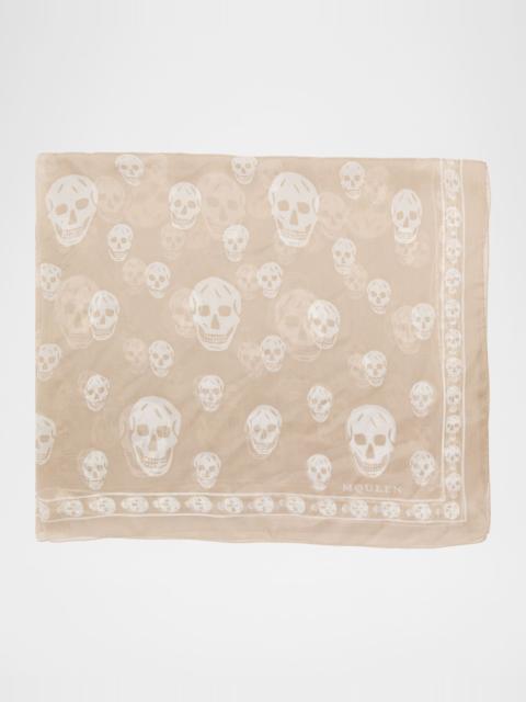 Alexander McQueen Classic Skull Wool Scarf