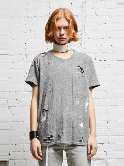 R13 DESTROYED BOY T - HEATHER GREY
