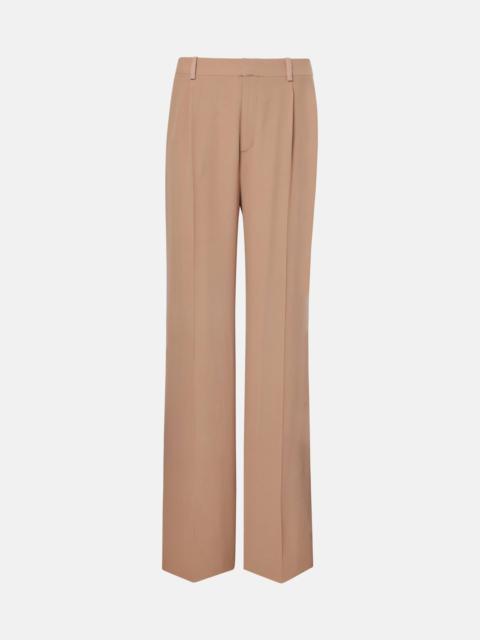 Silk crêpe wide-leg pants