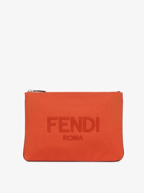 FENDI Red canvas pouch