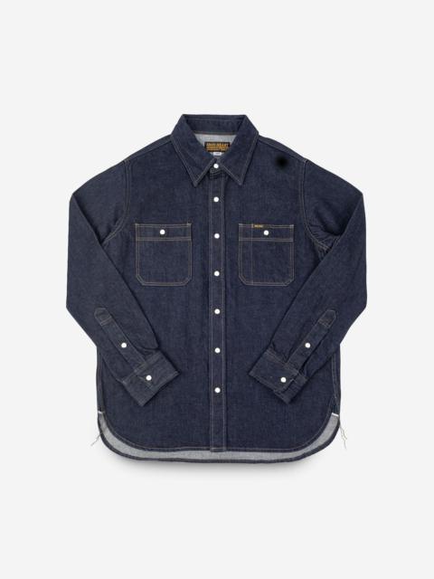 Iron Heart IHSH-326-IND 12oz Selvedge Denim Work Shirt With Snaps - Indigo