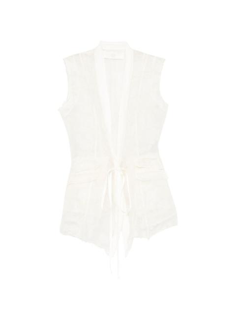 Marc Le Bihan floral sheer gilet