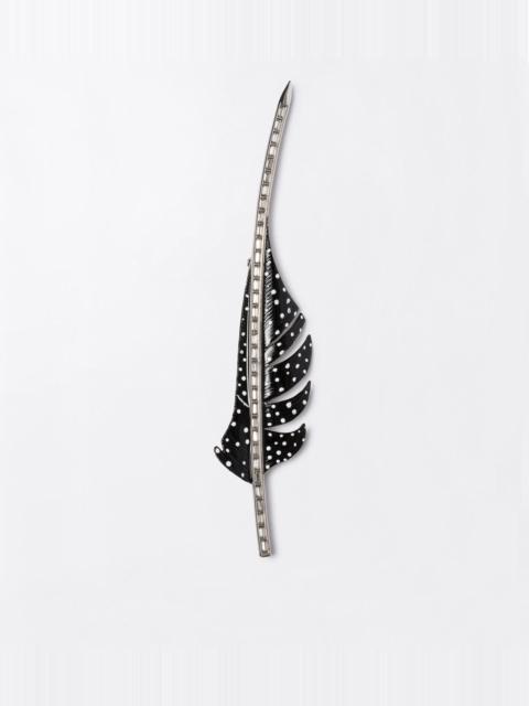 TOM FORD ENAMELED BRASS AND CRYSTAL-EMBELLISHED BROOCH