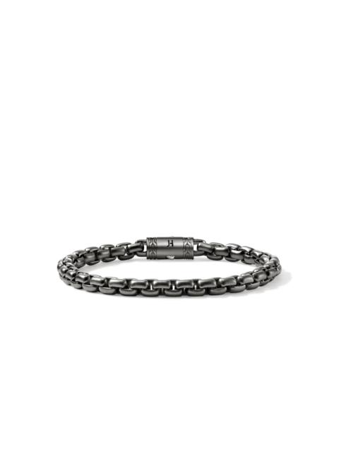 Box Chain Bracelet, Dark Silver, 6MM