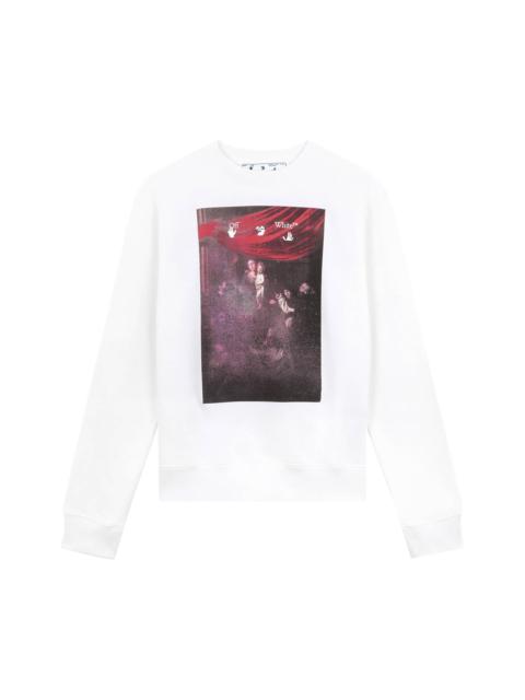 Off-White Off-White Sprayed Caravaggio Slim Crewneck 'White'