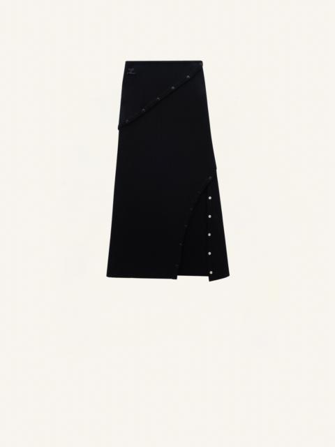 courrèges MULTI STYLING RIB KNIT SKIRT