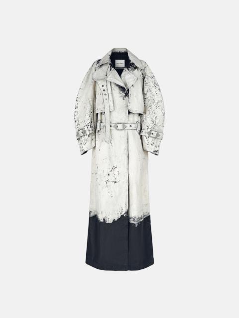 THE ATTICO WHITE AND BLACK TRENCH