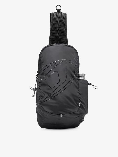 Drape Sling logo-print woven backpack