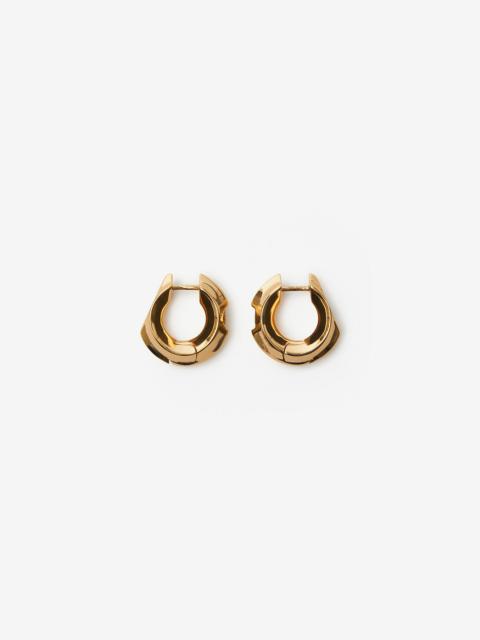 Burberry Gold-plated Small Hollow Hoop Earrings