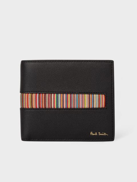 Paul Smith Leather Billfold Wallet With 'Signature Stripe' Insert