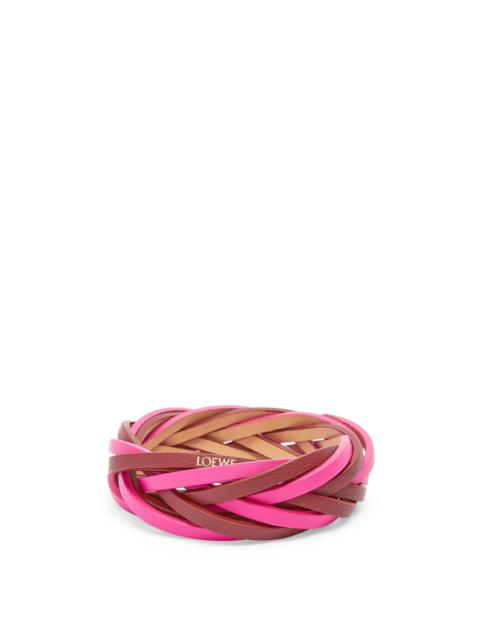 Loewe Bicolour braided bangle in calfskin