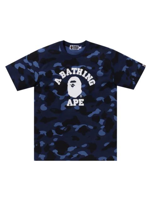 BAPE Color Camo College Tee 'Navy'