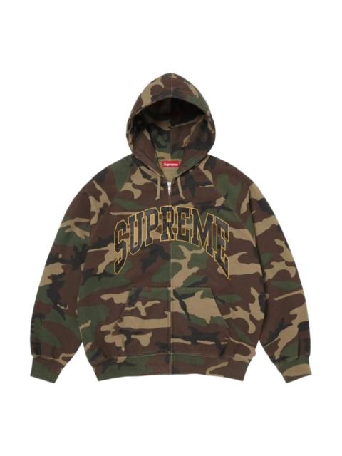 Supreme Supreme SS26 Cracked Raglan Zip Up Hooded Sweatshirt 'Woodland Camo' SUP-SS26-192-CAM