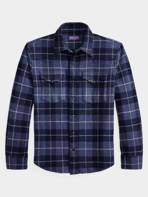 Ralph Lauren Men's Plaid Cashmere Western Shirt