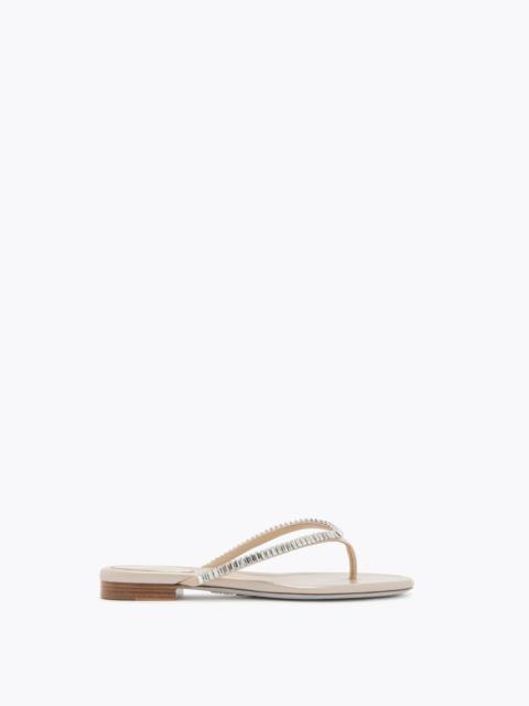 RENE CAOVILLA SPARK BLACK THONG SANDAL 10