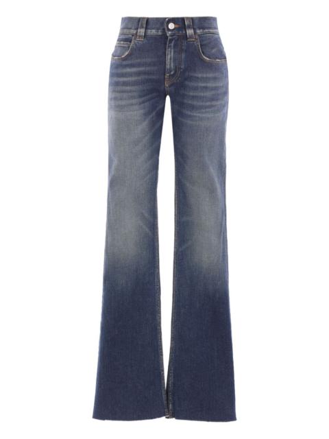 frayed-hem jeans