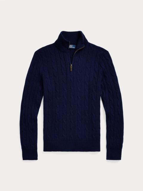 Polo Ralph Lauren Cable-Knit Cashmere Quarter-Zip Sweater