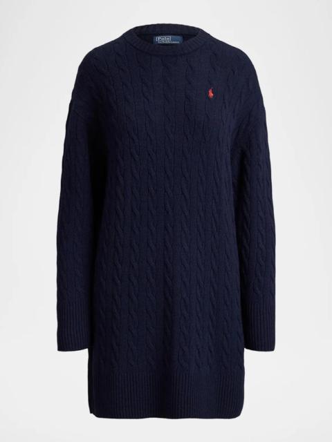 Polo Ralph Lauren Cable-Knit Wool-Cashmere Sweater Dress
