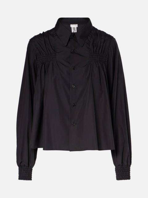 Shirred cotton shirt