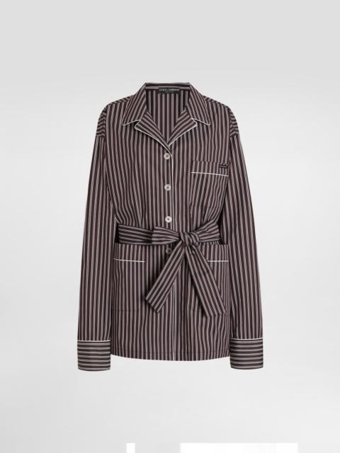 Dolce & Gabbana Striped poplin vanity shirt