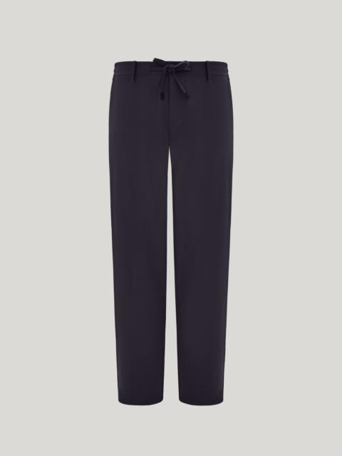 Canali NAVY BLUE REGULAR FIT DRAWSTRING PANTS, CRAFTED FROM WOOL