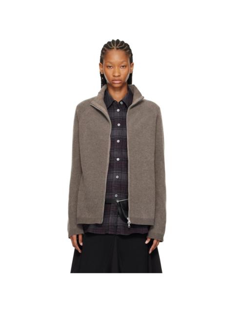 Our Legacy Taupe Dash Zip Sweater