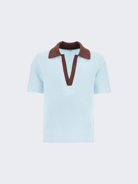 Jil Sander Short Sleeve Polo Shirt Powdered Blue