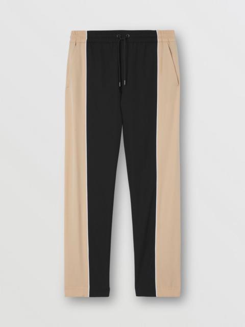 Burberry Contrast Stripe Grain de Poudre Wool Jogging Pants
