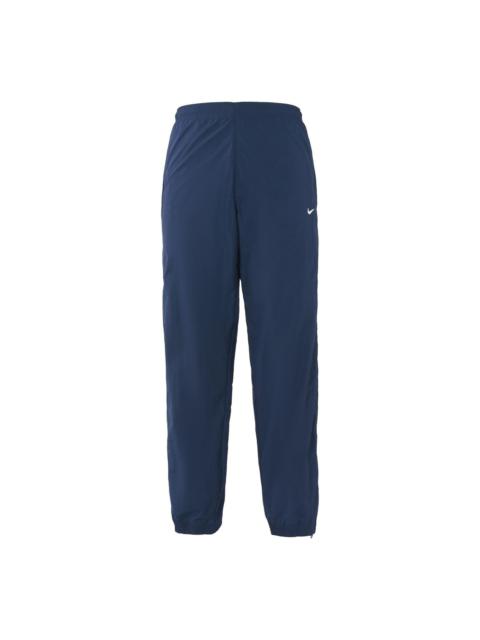 Men's Nike Swoosh Embroidered Retro Nylon Sports Pants/Trousers/Joggers Blue CD6544-410