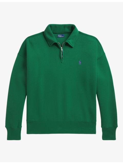 Polo Ralph Lauren Logo-Embroidered Half-Zip Cotton-Blend Sweatshirt