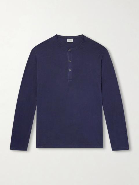 Hartford Garment-Dyed Lyocell and Cotton-Blend Jersey Henley Shirt