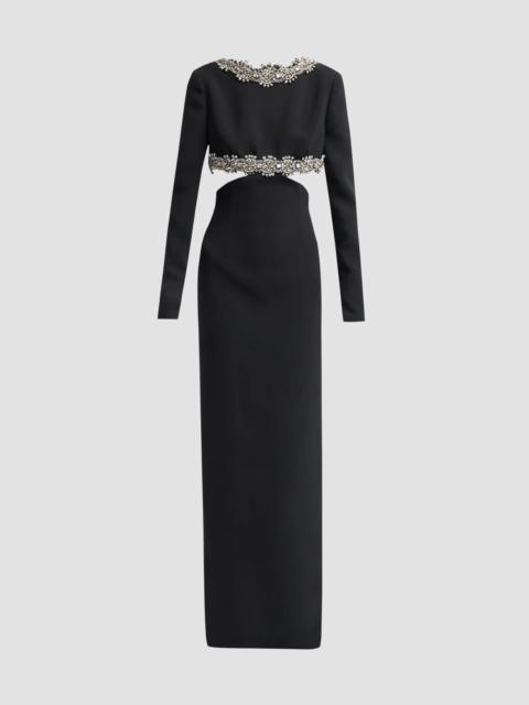CAROLINA HERRERA Women's Chalet Crystal-Embellished Column Gown - Black