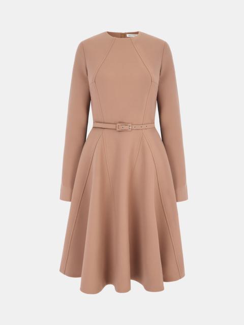 EMILIA WICKSTEAD Ucellina Dress In Camel Birdseye Suiting