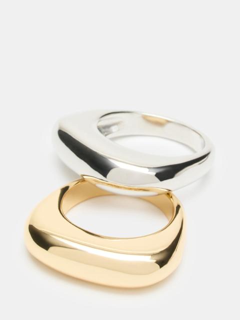 STEVE MADDEN PUFFY RING SET GOLD MULTI