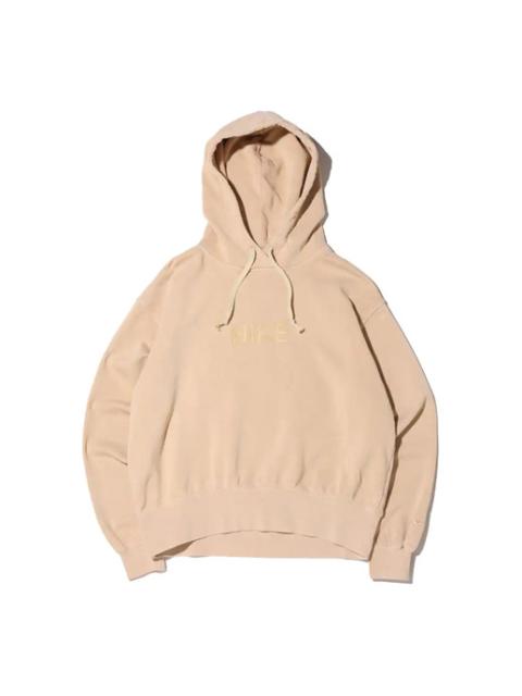 Nike (WMNS) Nike Sportswear Embroidery Logo Hoodie 'Beige' DD5725-224