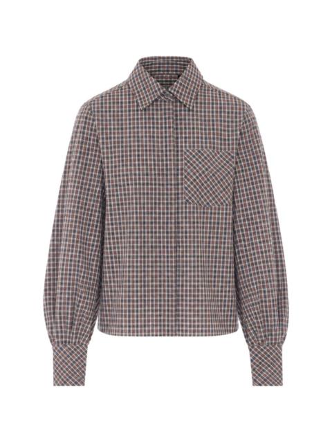 ESSENTIEL ANTWERP crystal-embellished checked shirt