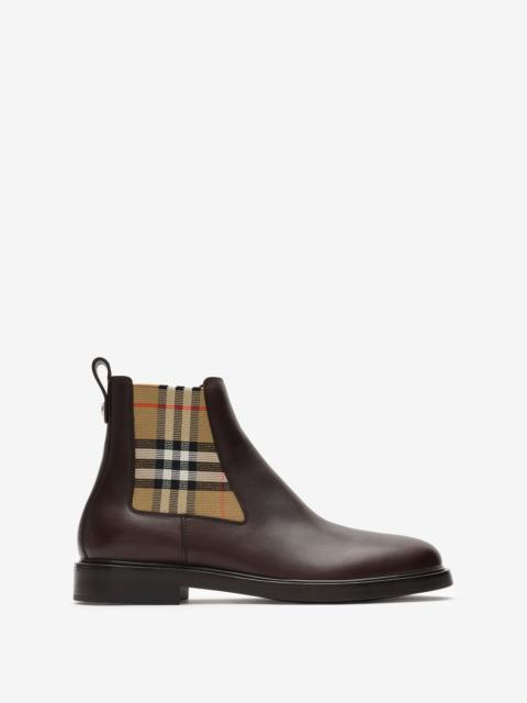 Burberry Leather Pembroke Boots