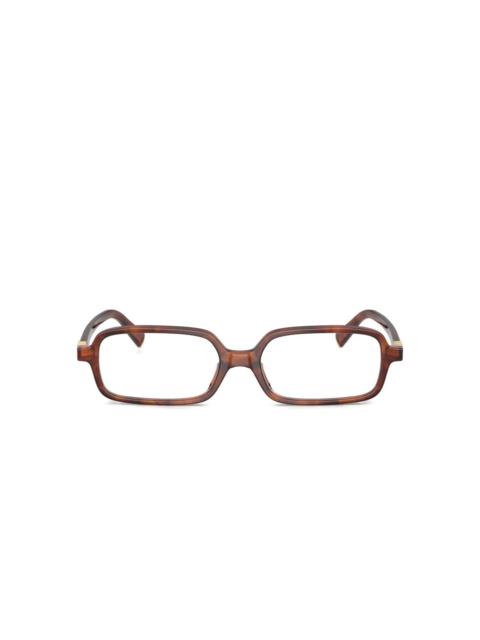 Miu Miu tortoiseshell-pattern rectangle-frame glasses