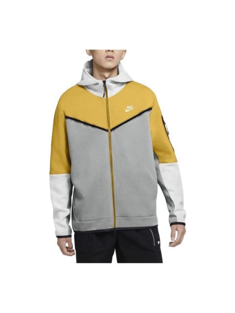 Nike Nike Tech Fleece Full-Zip Hoodie 'Mustard Grey' CU4489-077
