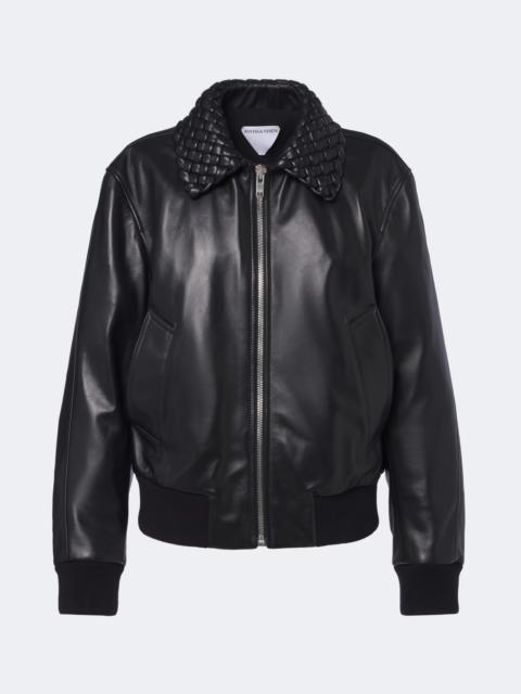 Bottega Veneta Intrecciato leather blouson jacket