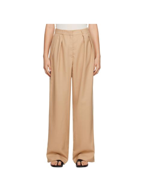 The Frankie Shop Tan Tansy Trousers