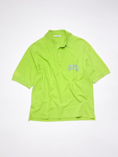 Logo polo t-shirt - Lime green