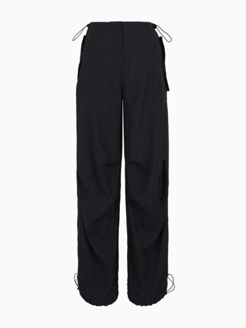 Emporio Armani Sustainability Values Capsule Collection recycled modal drawstring trousers