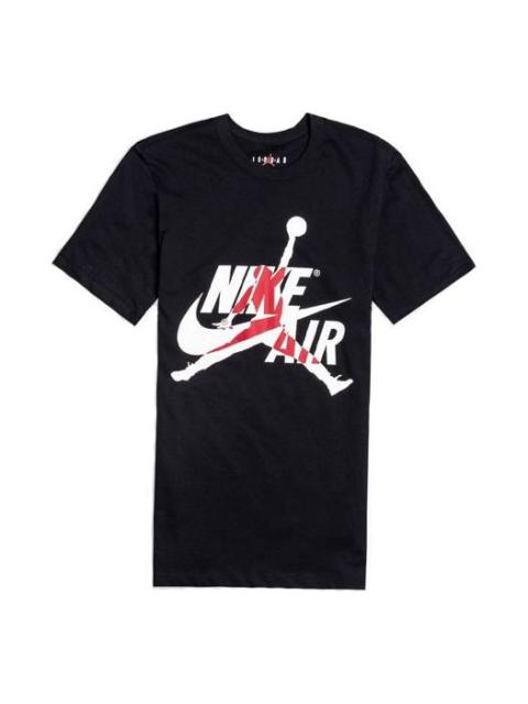 Jordan Air Jordan Classics Flying Man Printing Short Sleeve Black BV5905-010