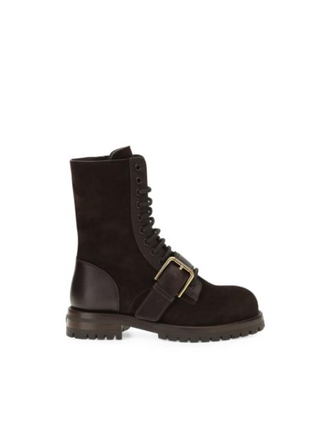 Dolce & Gabbana buckle-detail lace-up boots