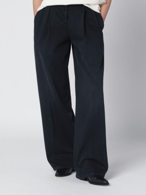 Golden Goose Black wide-leg cotton trousers